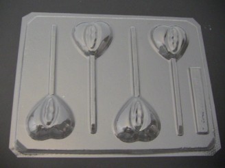 131x Vagina Heart Chocolate or Hard Candy Lollipop Mold